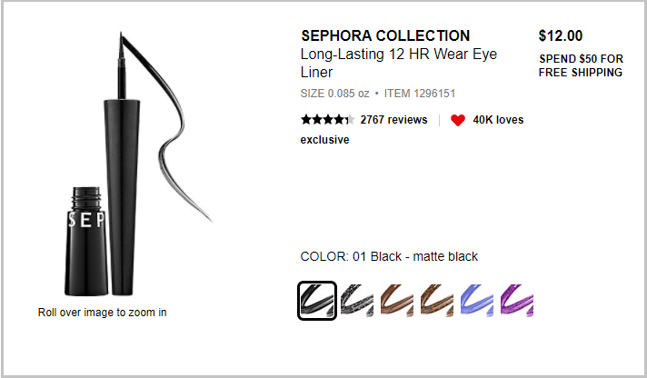 Нагадаємо також, що цей продукт, як і більшість продуктів SEPHORA COLLECTION не пройшло перевірку на тварин