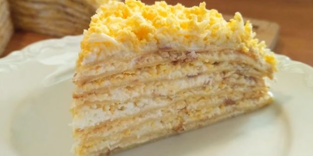Торт з кабачків з сирною начинкою